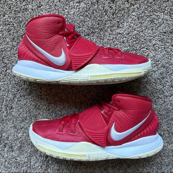 Nike Kyrie 6 ID Red Custom By You Basketball Sneakers Size 8 Men's - Picture 1 of 8